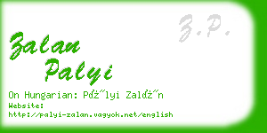 zalan palyi business card